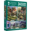 image:imageCeaco  3 in 1 Multipack  Thomas Kinkade  Clocktower Cottage  550 750 700 Piece Panoramic Jigsaw Puzzles