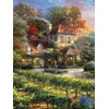 image:imageCeaco  3 in 1 Multipack  Thomas Kinkade  Clocktower Cottage  550 750 700 Piece Panoramic Jigsaw Puzzles
