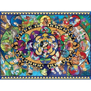 image:imageCeaco  Disney Classics II  Oval Stained Glass  1500 Piece Jigsaw Puzzle