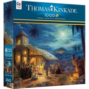 image:imageCeaco  Thomas Kinkade Christmas Nativity  1000 Piece Puzzle for Adults