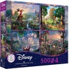 image:imageTHOMAS KINKADE FANTASIA LADY amp THE TRAMP WINNIE THE POOH TANGLED DISNEY DREAMS COLLECTION 4 IN 1 JIGSAW PUZZLE SET 500 pieces