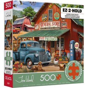 image:imageCeaco  Tom Wood  The Old General Store  500 Oversized Piece Jigsaw Puzzle  Large Oversized Shapes  Great for Adults Seniors Easy to Grip